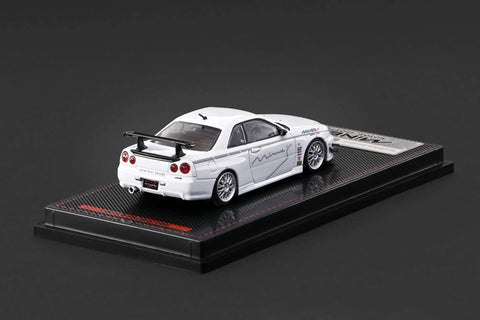 (PRE-ORDER) Ignition Model 1/64 Nissan Skyline GT-R Mine's (R34) White - GT Hobby Store