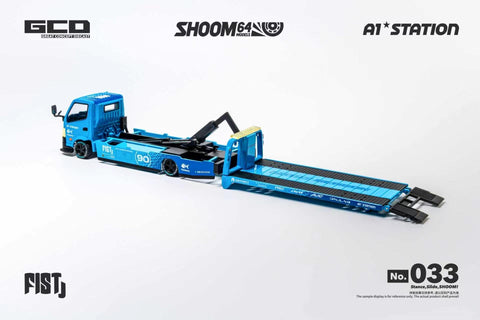 Shoom64 1/64 Hino 300 Custom Drop-Bed Car Carrier - Fist Livery (LHD) - GT Hobby Store