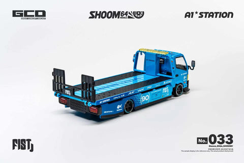 Shoom64 1/64 Hino 300 Custom Drop-Bed Car Carrier - Fist Livery (LHD) - GT Hobby Store