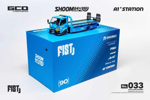 Shoom64 1/64 Hino 300 Custom Drop-Bed Car Carrier - Fist Livery (LHD) - GT Hobby Store