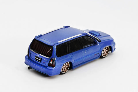 Shoom64 1/64 Subaru Forester STI (SG) 2005 Blue (LHD) - GT Hobby Store