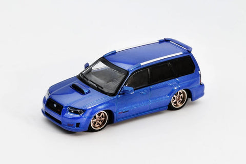 Shoom64 1/64 Subaru Forester STI (SG) 2005 Blue (LHD) - GT Hobby Store