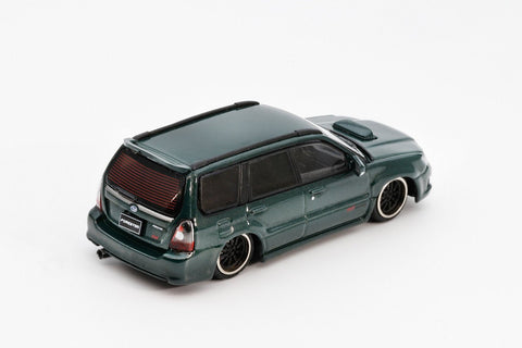 Shoom64 1/64 Subaru Forester STI (SG) 2005 Green (LHD) - GT Hobby Store
