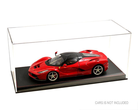 Showcase 1:18 with Black Synthetic Leather Base Collector Display Case (14″x6″x6″) – Mijo Exclusives - GT Hobby Store