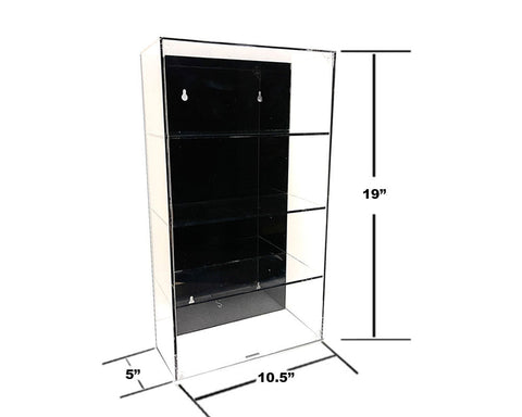 Showcase 1:24 4 Cars Wall Mount Collector Display Case (10.5″x5″x19″) – Mijo Exclusives - GT Hobby Store
