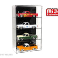 Showcase 1:24 4 Cars Wall Mount Collector Display Case (10.5″x5″x19″) – Mijo Exclusives - GT Hobby Store