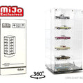 Showcase 1:64 Acrylitower 24 - Car Display Desk Top Spinner with Magnetic Covers (6.5″x 6.5″x13.5″) – Clear – MiJo Exclusives - GT Hobby Store