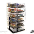 Showcase 1:64 Acrylitower+ Large 24 - Car Display Desk Top Spinner with Magnetic Cover (8″x 8″x16.25″) – MiJo Exclusives - GT Hobby Store