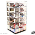 Showcase 1:64 Acrylitower+ Large 24 - Car Display Desk Top Spinner with Magnetic Cover (8″x 8″x16.25″) – MiJo Exclusives - GT Hobby Store