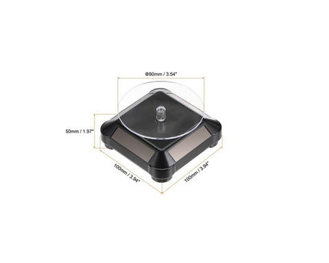Solar Display Stand 3.5″ Turntable 360 Degree Rotating Black Base - GT Hobby Store