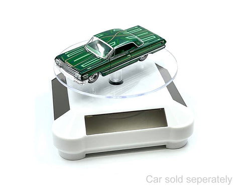 Solar Display Stand 3.5″ Turntable 360 Degree Rotating White Base - GT Hobby Store
