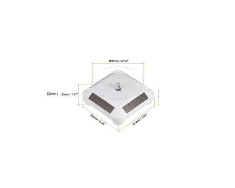 Solar Display Stand 3.5″ Turntable 360 Degree Rotating White Base - GT Hobby Store
