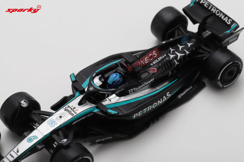 Spark 1/64 Mercedes-AMG PETRONAS Formula One Team No.63 F1 W15 E Performance Winner Las Vegas GP 2024 George Russell - GT Hobby Store