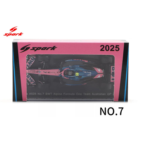Sparky 1/64 Alpine A525 7 BWT Alpine Formula One Team Australian GP 2025 - GT Hobby Store