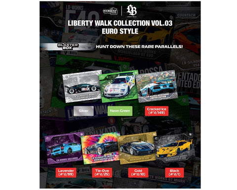 Tarmac Cards Liberty Walk Collectible Trading Cards Volume 03 Euro Style-Blaster Box - GT Hobby Store
