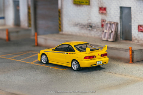 Tarmac Works 1/64 Honda Integra Type R DC2 Mugen Global64 Sunlight Yellow - GT Hobby Store