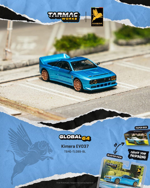 Tarmac Works 1/64 Kimera EVO37 – Blue – Global64 - GT Hobby Store