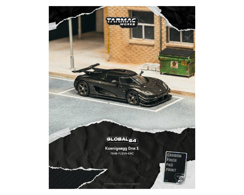 Tarmac Works 1:64 Koenigsegg One:1 – Full Carbon – Global64 - GT Hobby Store
