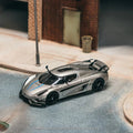 Tarmac Works 1:64 Koenigsegg Regera with Trading Cards Pack – Silver – Global64 Tarmac Cards – MiJo Exclusives Limited Edition - GT Hobby Store