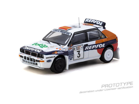 Tarmac Works 1:64 Lancia Delta HF Integrale Acropolis Rally 1993 Carlos Sainz / Luis Moya - GT Hobby Store