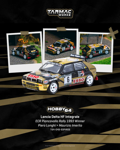 Tarmac Works 1:64 Lancia Delta HF Integrale ECR Piancavallo Rally 1993 Winner Piero Longhi / Maurizio Imerito - GT Hobby Store