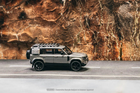 Tarmac Works 1:64 Land Rover Defender 110 – Grey Metallic – MiJo Exclusives Limited Edition - GT Hobby Store