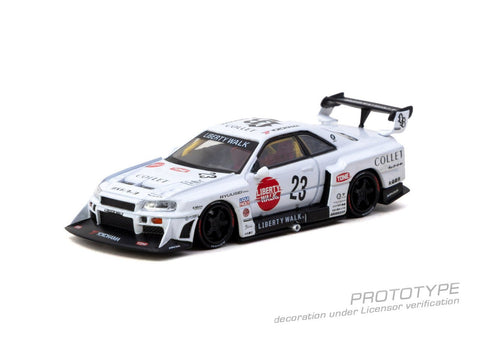 Tarmac Works 1:64 LB - ER34 Super Silhouette SKYLINE – White - Hobby64 - GT Hobby Store