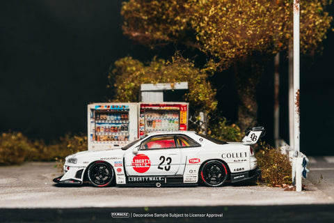 Tarmac Works 1:64 LB - ER34 Super Silhouette SKYLINE – White - Hobby64 - GT Hobby Store