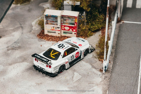 Tarmac Works 1:64 LB - ER34 Super Silhouette SKYLINE – White - Hobby64 - GT Hobby Store