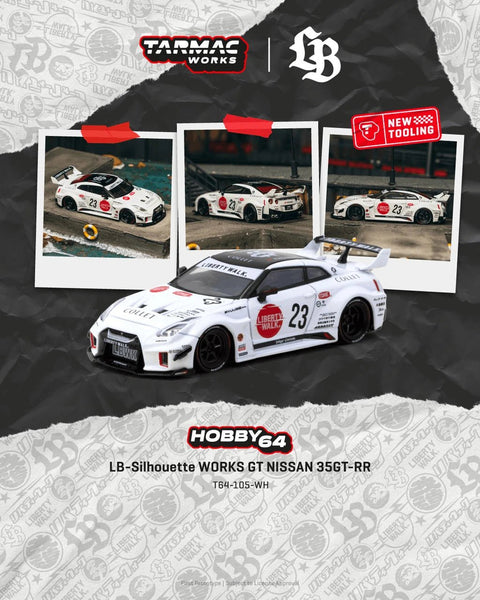 Tarmac Works 1:64 LB - Silhouette WORKS GT NISSAN 35GT - RR – White – Hobby64 - GT Hobby Store