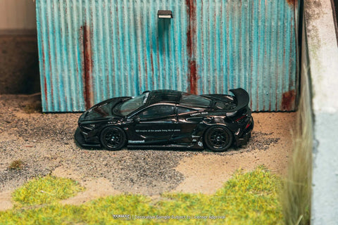 Tarmac Works 1:64 LB - WORKS 720S with extra set of wheels two stance option included – Black - GT Hobby Store