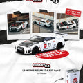 Tarmac Works 1:64 LB - WORKS NISSAN GT - R R35 type 2 With Oil Can – White - GT Hobby Store