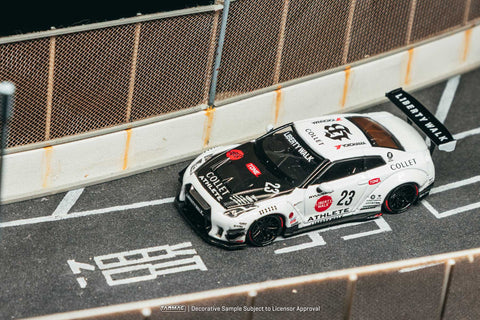 Tarmac Works 1:64 LB - WORKS NISSAN GT - R R35 type 2 With Oil Can – White - GT Hobby Store