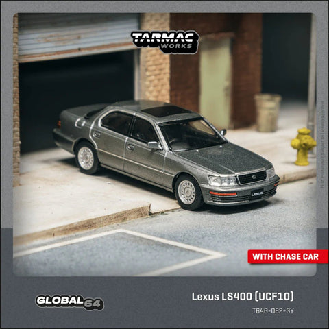 Tarmac Works 1:64 Lexus LS400 (UCF10) – Flint Grey – Mijo Exclusives - GT Hobby Store