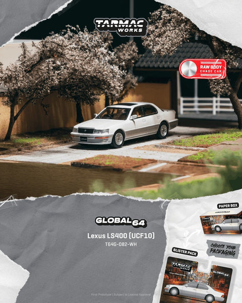 Tarmac Works 1:64 Lexus LS400 (UCF10) – Pearl White – Global64 - GT Hobby Store