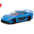 Tarmac Works 1/64 Mazda Rx-7 Veilside Fortune7 Blue Global64 - GT Hobby Store