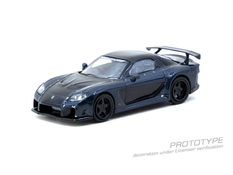 Tarmac Works 1:64 Mazda RX - 7 Veilside Fortune7 – Dark Blue – Global64 - GT Hobby Store