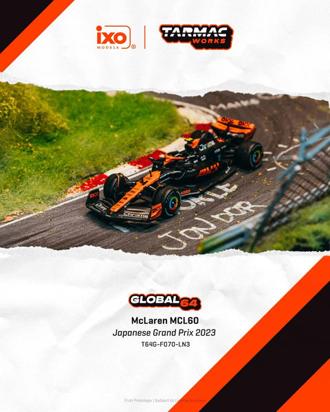 Tarmac Works 1:64 McLaren F1 MCL60 Japanese Grand Prix 2023 Lando Norris - GT Hobby Store
