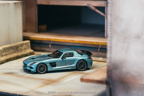 Tarmac Works 1:64 Mercedes - Benz SLS AMG Coupe Black Series – Matte Blue – Global64 – MiJo Exclusives Limited Edition - GT Hobby Store