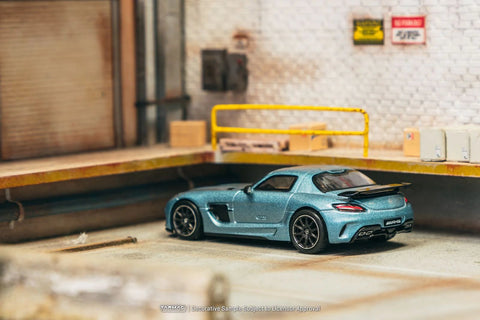 Tarmac Works 1:64 Mercedes - Benz SLS AMG Coupe Black Series – Matte Blue – Global64 – MiJo Exclusives Limited Edition - GT Hobby Store
