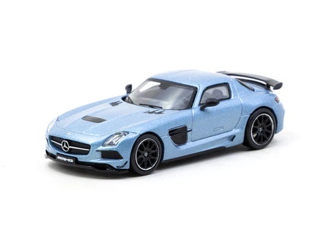 Tarmac Works 1:64 Mercedes - Benz SLS AMG Coupe Black Series – Matte Blue – Global64 – MiJo Exclusives Limited Edition - GT Hobby Store