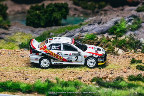 Tarmac Works 1/64 Mitsubishi Carisma GT Evolution IV RAC Rally 1997 Richard Burns / Robert Reid- Global64 - GT Hobby Store