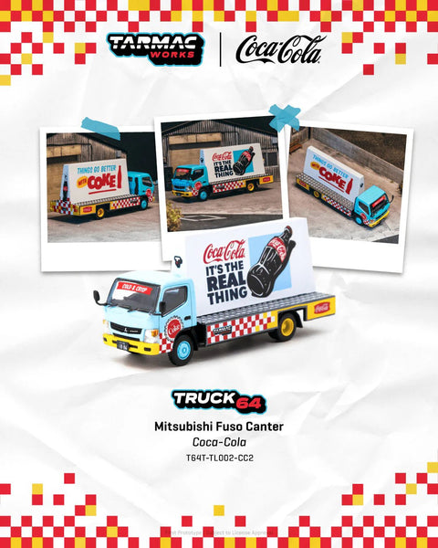 Tarmac Works 1:64 Mitsubishi Fuso Canter Coca - Cola Advertisement Truck - GT Hobby Store