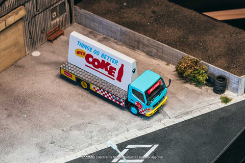 Tarmac Works 1:64 Mitsubishi Fuso Canter Coca - Cola Advertisement Truck - GT Hobby Store