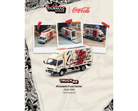 Tarmac Works 1:64 Mitsubishi Fuso Canter Coca - Cola – White – Truck64 - GT Hobby Store