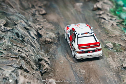 Tarmac Works 1:64 Mitsubishi Lancer Evolution III Hong Kong Beijing Rally 1996 Winner Ari Vatanen / Christian Gilbert – Global64 – Limited Edition - GT Hobby Store