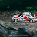 Tarmac Works 1:64 Mitsubishi Lancer Evolution III Hong Kong Beijing Rally 1996 Winner Ari Vatanen / Christian Gilbert – Global64 – Limited Edition - GT Hobby Store