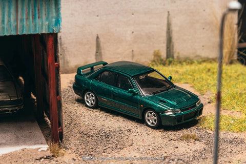 Tarmac Works 1:64 Mitsubishi Lancer GSR Evolution – Green Metallic – Global64 – MiJo Exclusives - GT Hobby Store