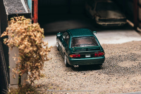 Tarmac Works 1:64 Mitsubishi Lancer GSR Evolution – Green Metallic – Global64 – MiJo Exclusives - GT Hobby Store