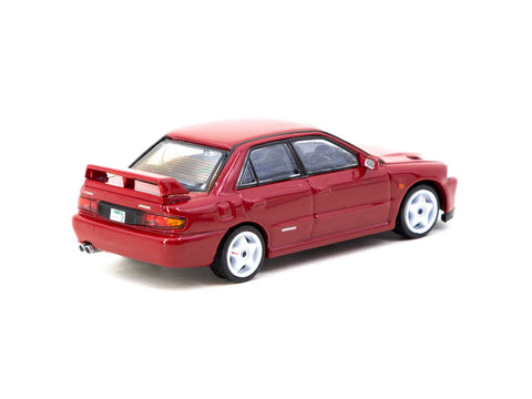 Tarmac Works 1:64 Mitsubishi Lancer GSR Evolution II with 1 Pack Trading Card Included – Red – Global 64 - GT Hobby Store